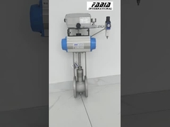 고온 공압 연도 가스 밸브