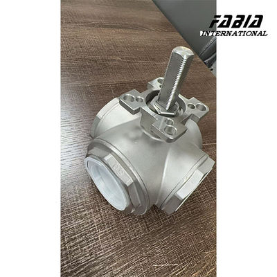 Three Way stainless ball valve high platform high temperature Excellent sealing performance