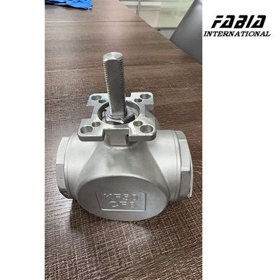 Three Way stainless ball valve high platform high temperature Excellent sealing performance