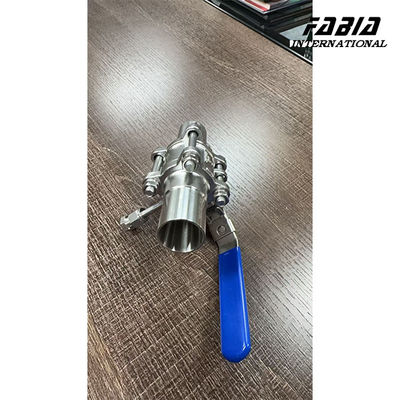 고온 저항성 3 조각 볼 밸브 정화 포트 및 레버 핸들