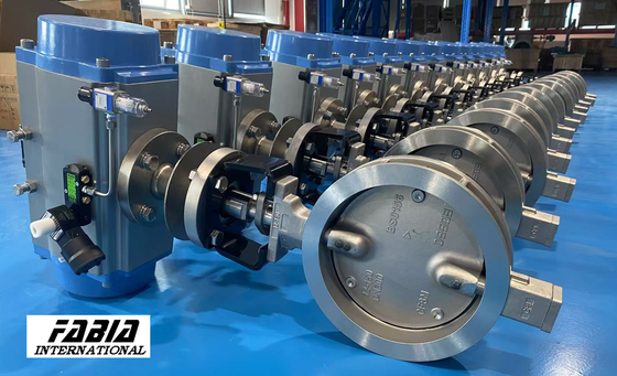100mm Pneumatic 가동 나비 밸브 무선 통합 부식 저항