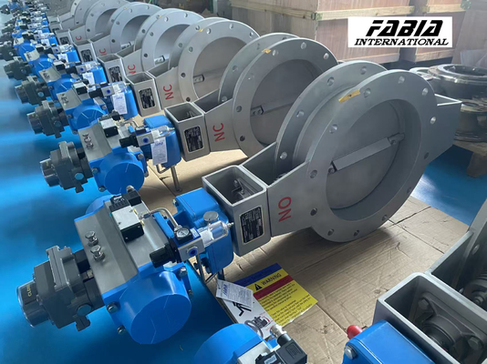 Pneumatic 스테인리스 스틸 플랜지 나비 밸브 산업 전체 사양 배